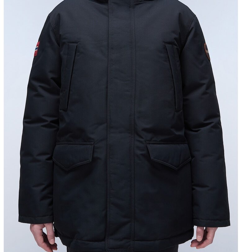 Дълго непромокаемо яке Cornier с вата - Черен Napapijri