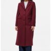 Дълго палто - Бордо Pieces