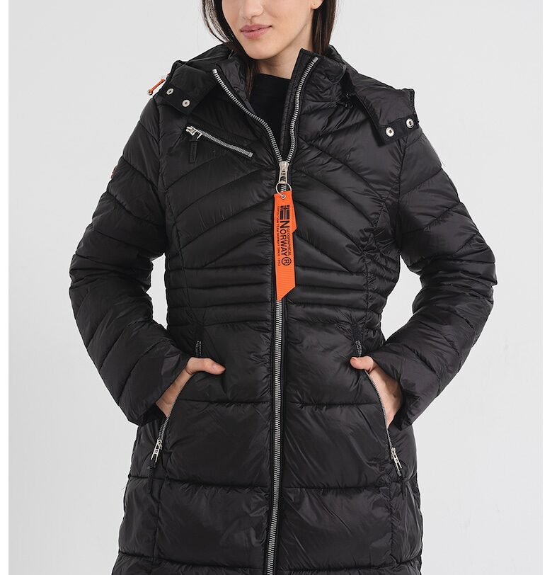 Дълго подплатено зимно яке Bodaya - Черен Geographical Norway