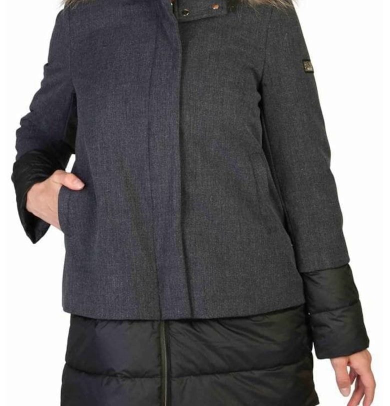 Дълго яке с качулка  7446 - Сив Yes zee