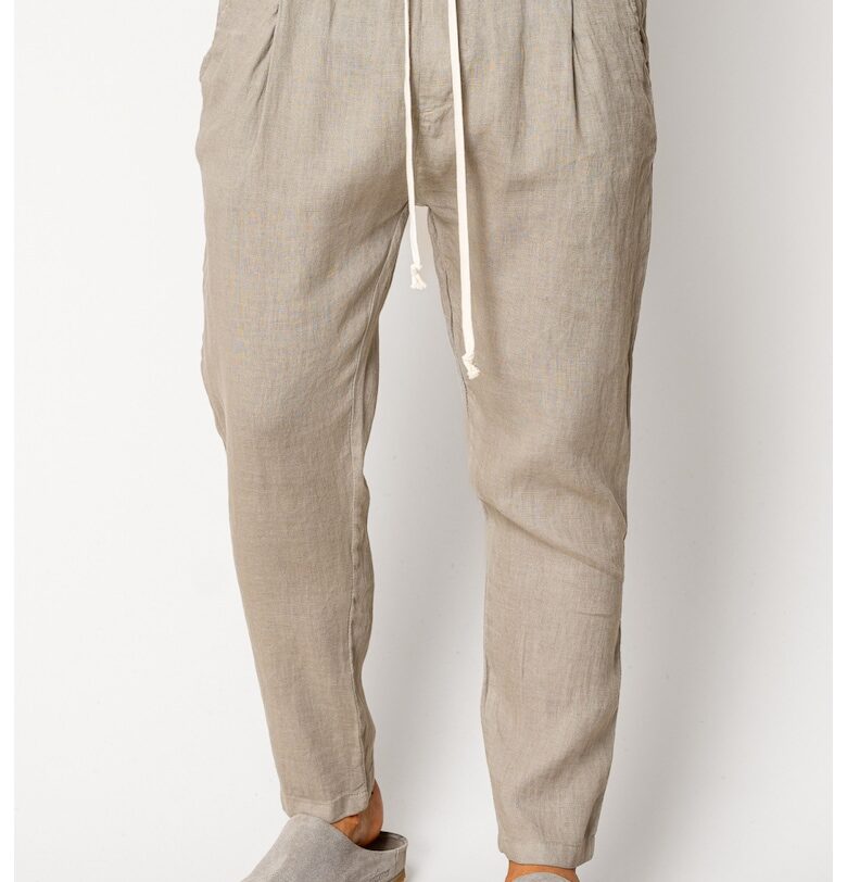 Дълъг IN панталон с връзки Taupe I 17566 - Тъмнобежово uFIT