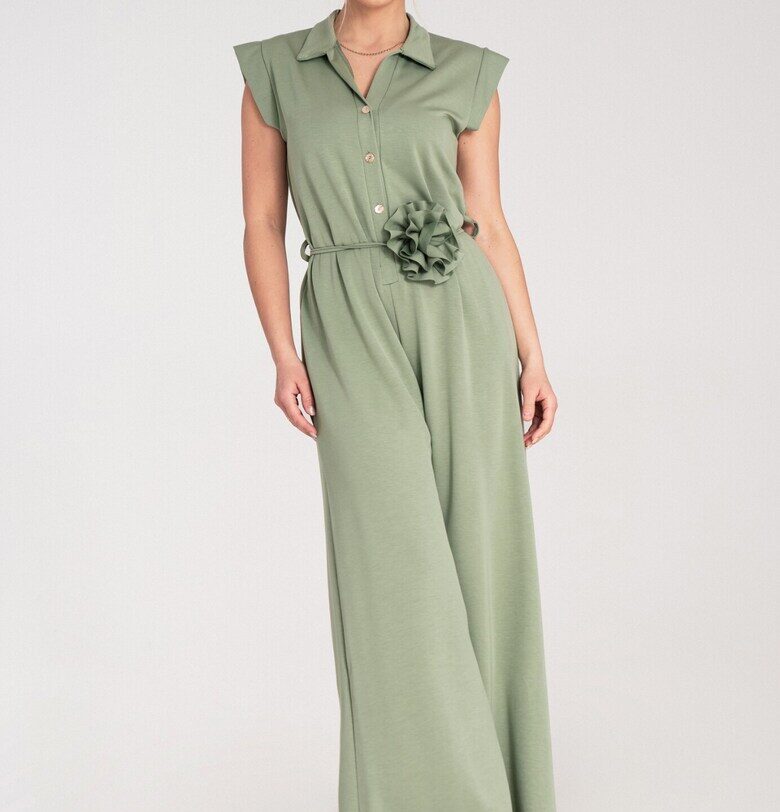 Дълъг гащеризон  зелен - дишаща материя - размер SM Figl