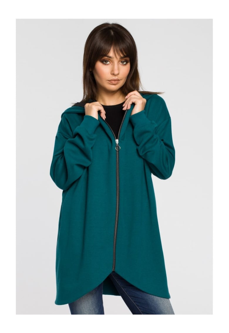 Дълъг дамски пуловер Lirohn - Зелен BeWear