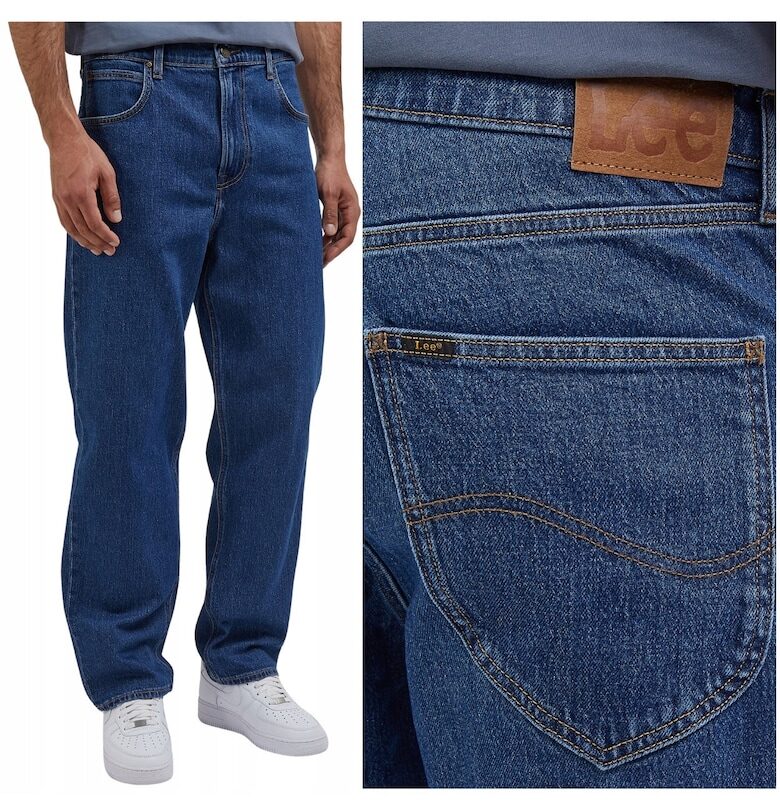 Дънки Asher мъжки - свободна кройка - син Lee