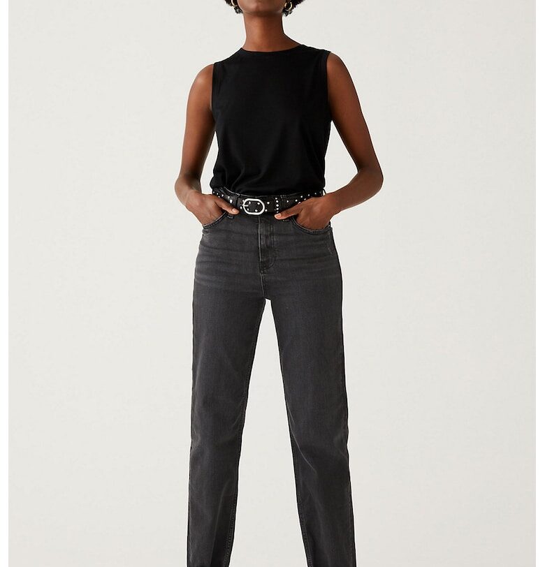 Дънки Boyfriend над глезена - Антрацитно сиво Marks  Spencer