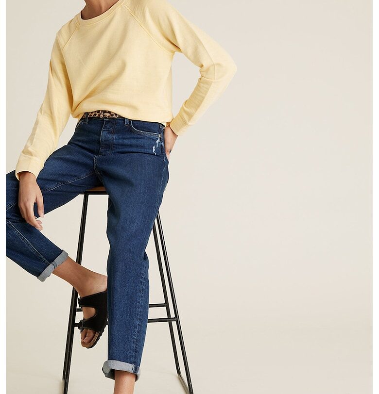 Дънки Boyfriend над глезена - Тъмносин Marks  Spencer