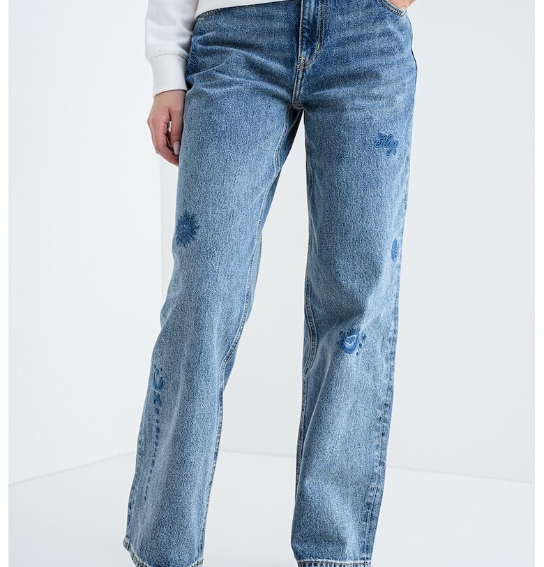 Дънки Gamala с бродерии - Син меланж HUGO