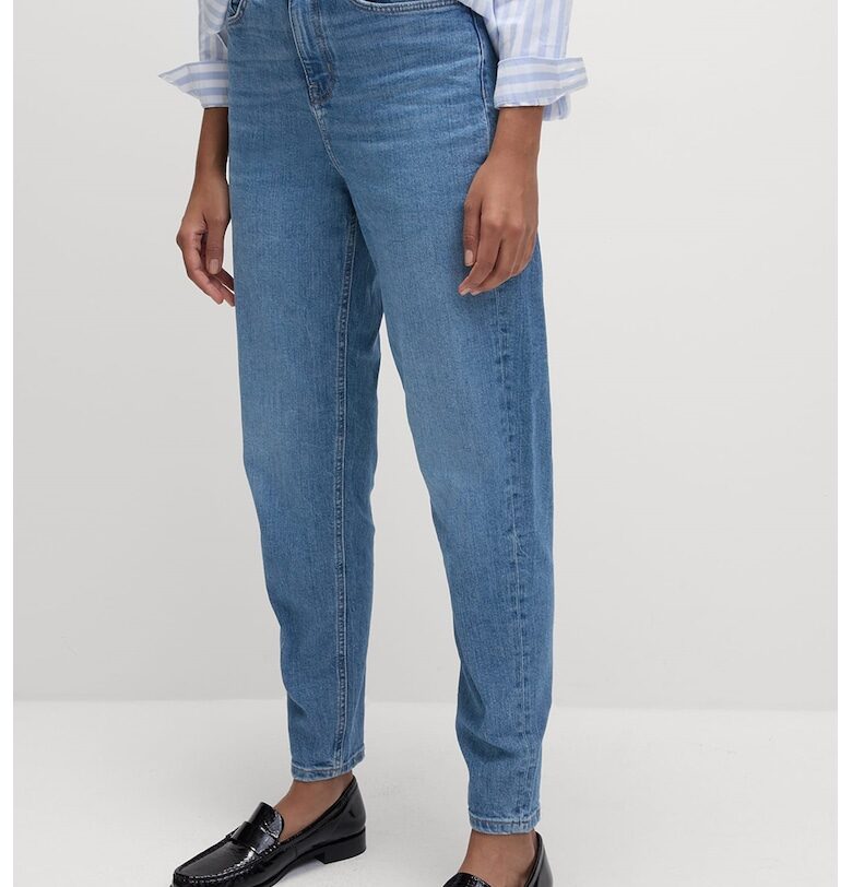 Дънки Mom с висока талия - Син Marks  Spencer