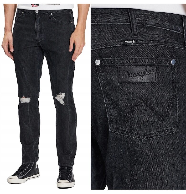 Дънки Wrangler  Slim Tapered - Черен Larston