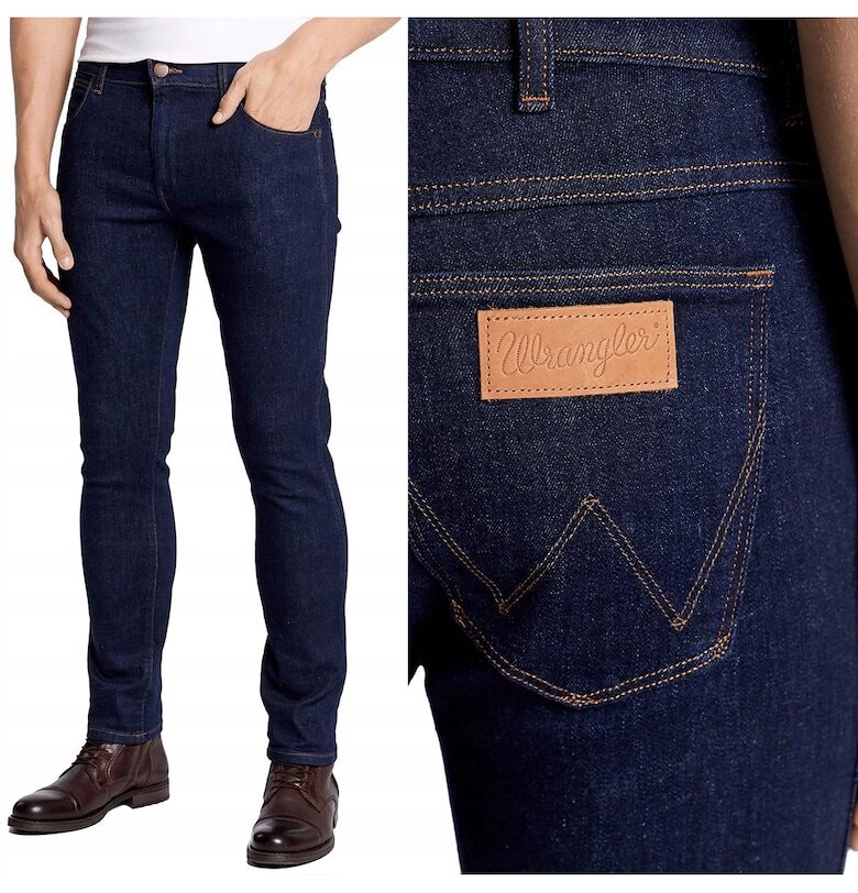 Дънки Wrangler  Slim сини - Син Larston