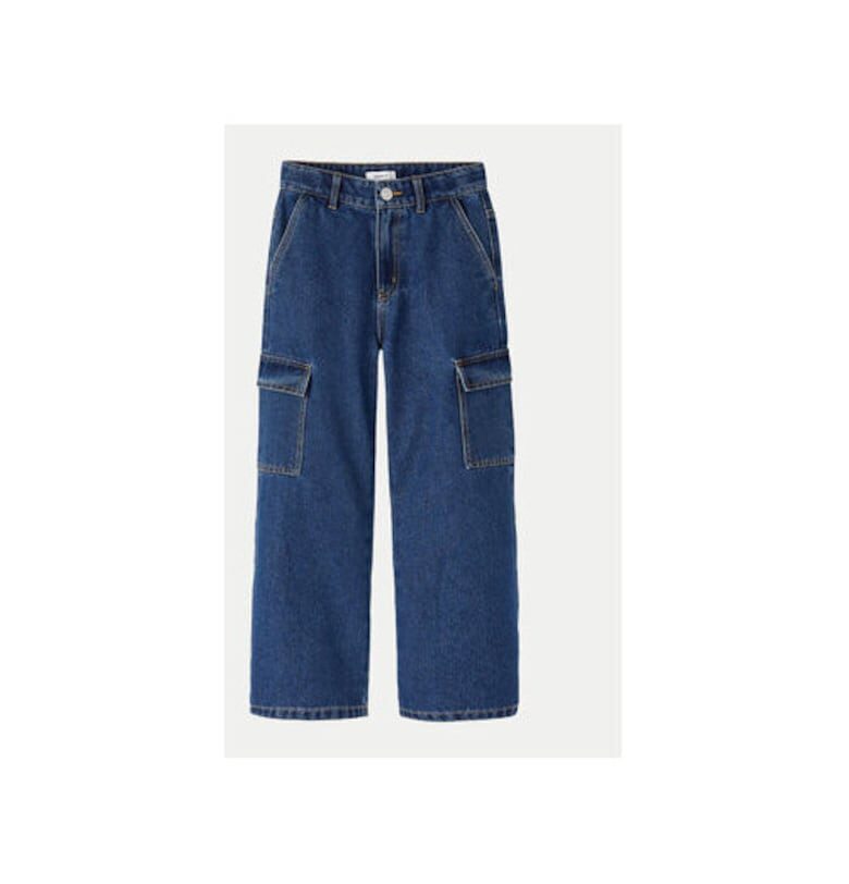 Дънки за момичета  304434228 - Памук/Полиестер - Син - Син NAME IT