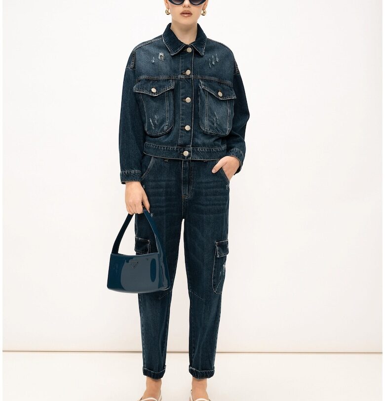 Дънки с висока талия - Тъмносин Marc Ellis