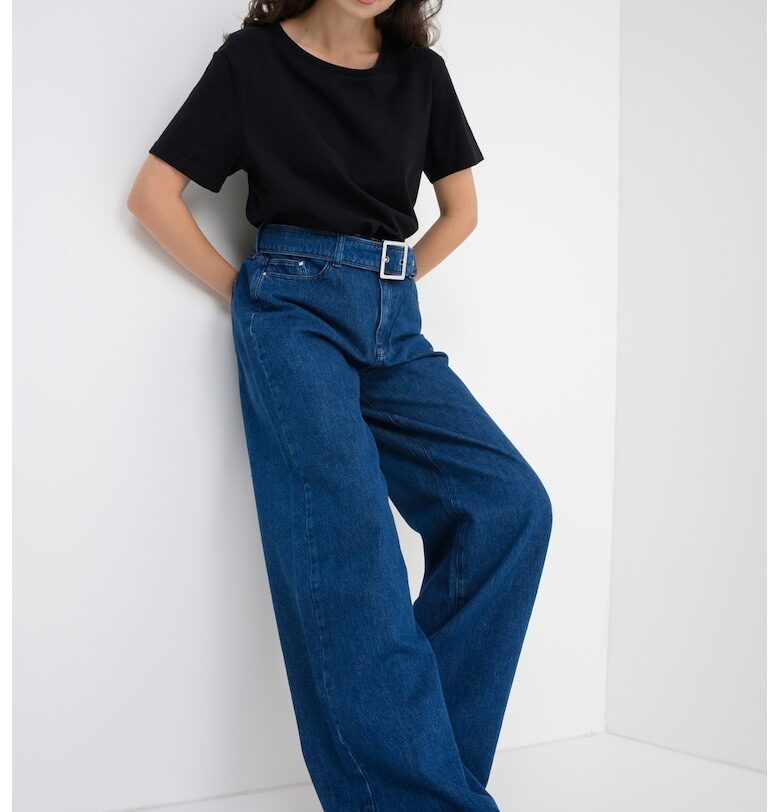 Дънки с широк крачол - Тъмносин Karl Lagerfeld