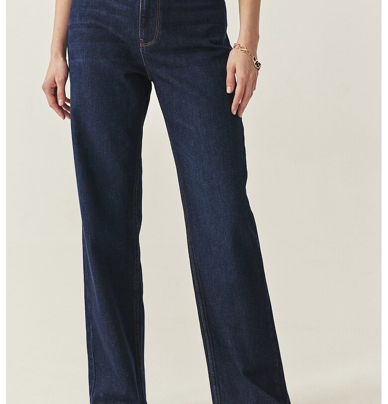 Дънки с широк крачол и висока талия - Ултрамарин синьо Tatuum