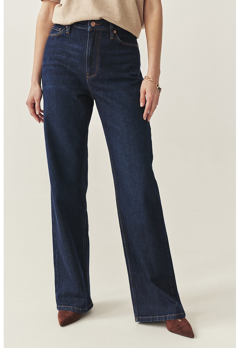 Дънки с широк крачол и висока талия - Ултрамарин синьо Tatuum