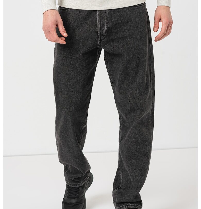 Дънки със свободна кройка и ниска талия - Избеляло черно Jack  Jones