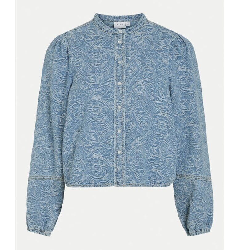 Дънкова риза Chris 14103484 Синя - стандартна кройка - памук Vila