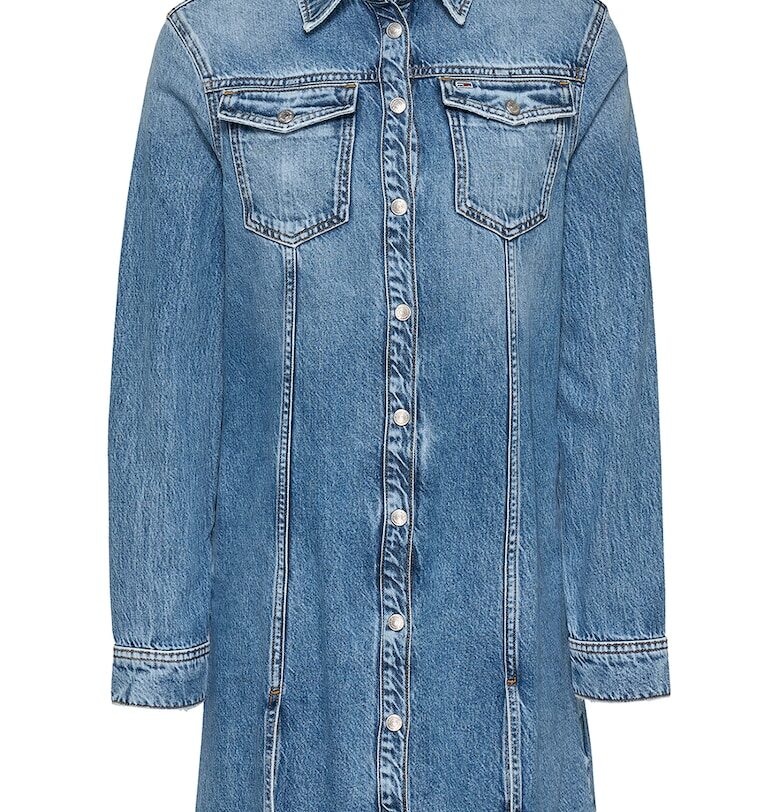 Дънкова рокля с дълги ръкави Tommy Jeans
