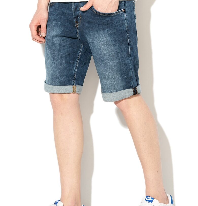 Дънкови бермуди Chicago - Син Mustang