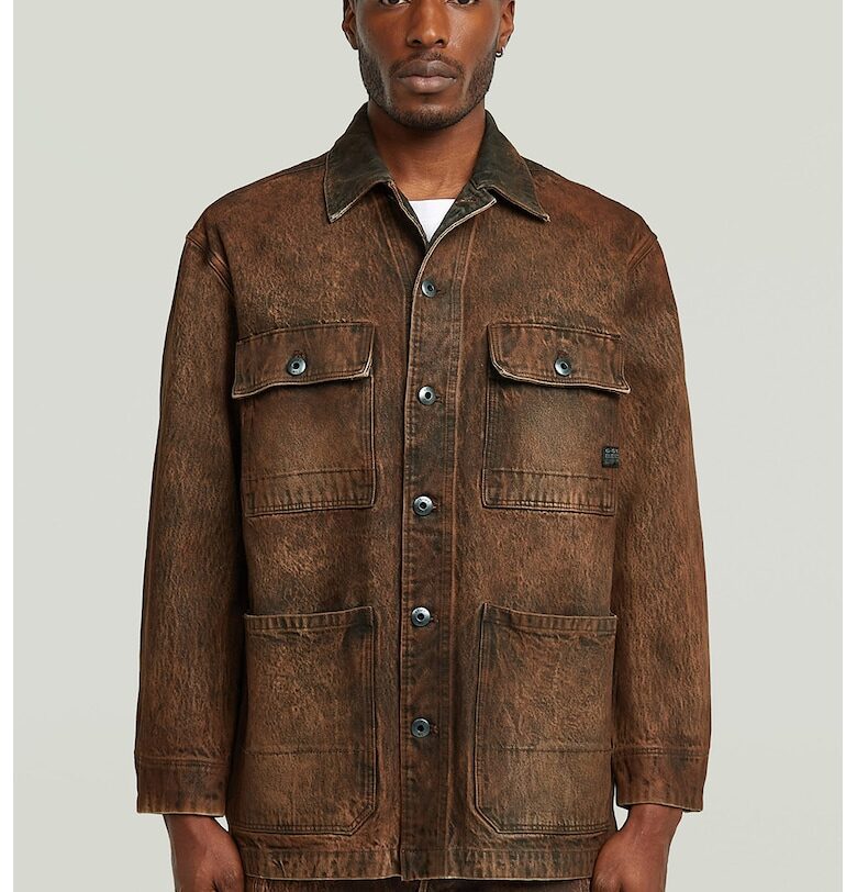 Дънково яке Chore с предни джобове - Тъмнокафяв G-STAR