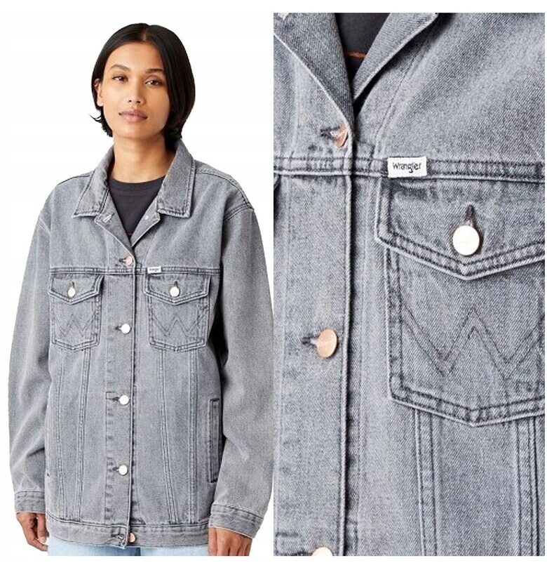 Дънково яке -  Heritage яке - стандартна кройка - закопчаване: копчета - състав на материала: 100% памук - брой джобове: 4 - XL - сиво - 1 брой Wrangler