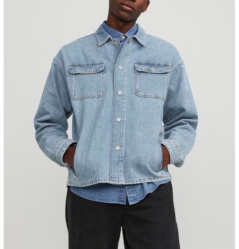 Дънково яке с джобове - Светлосин Jack  Jones