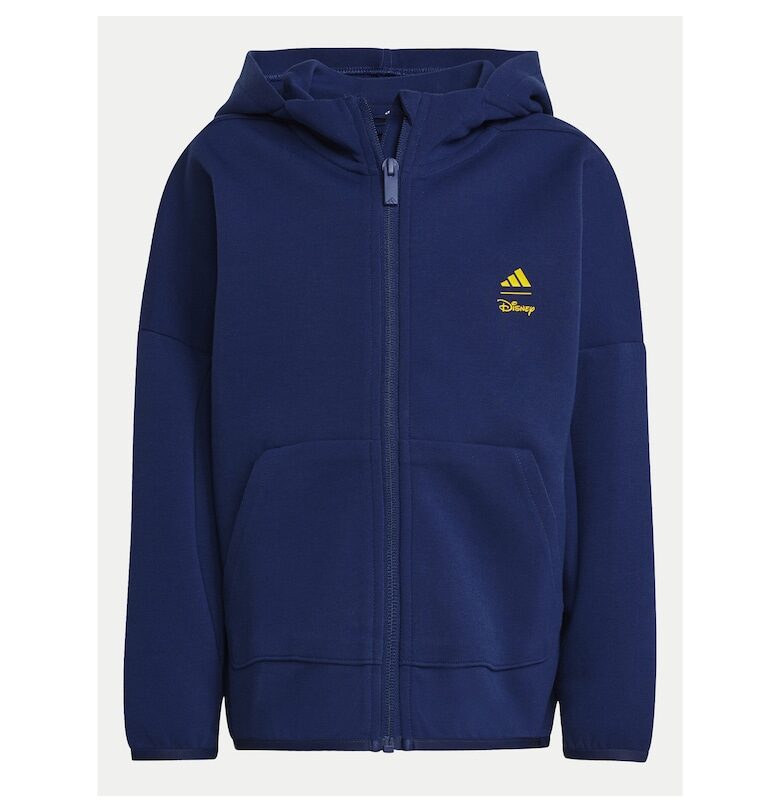 Едноцветен суичър с цип adidas