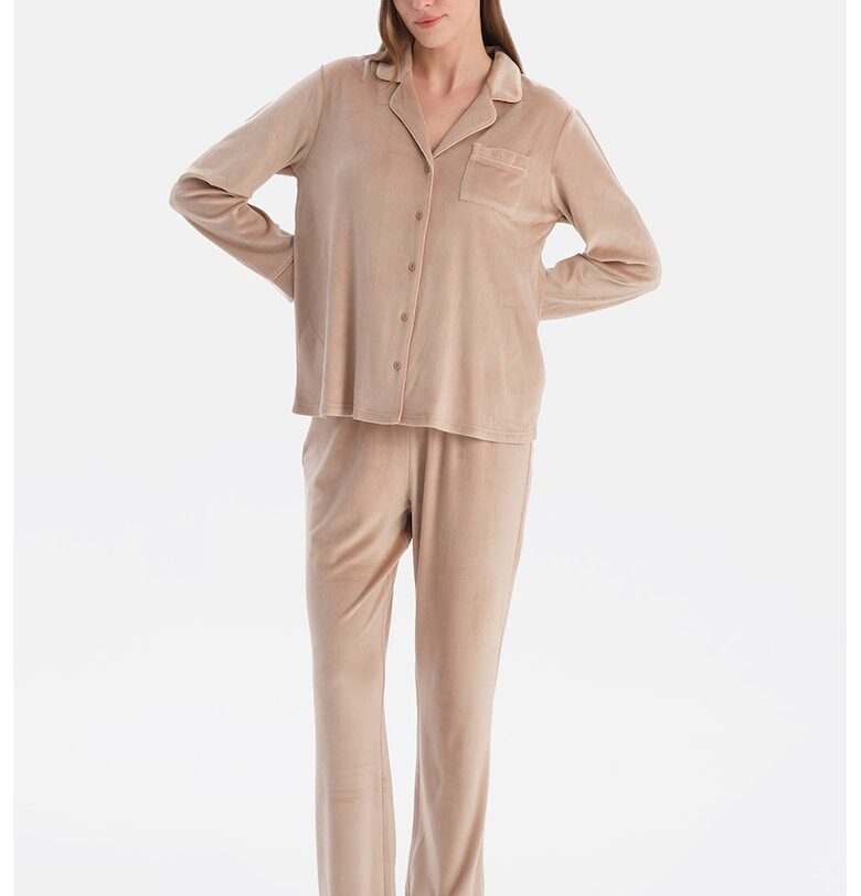 Едноцветна пижама - Бежов DAGI