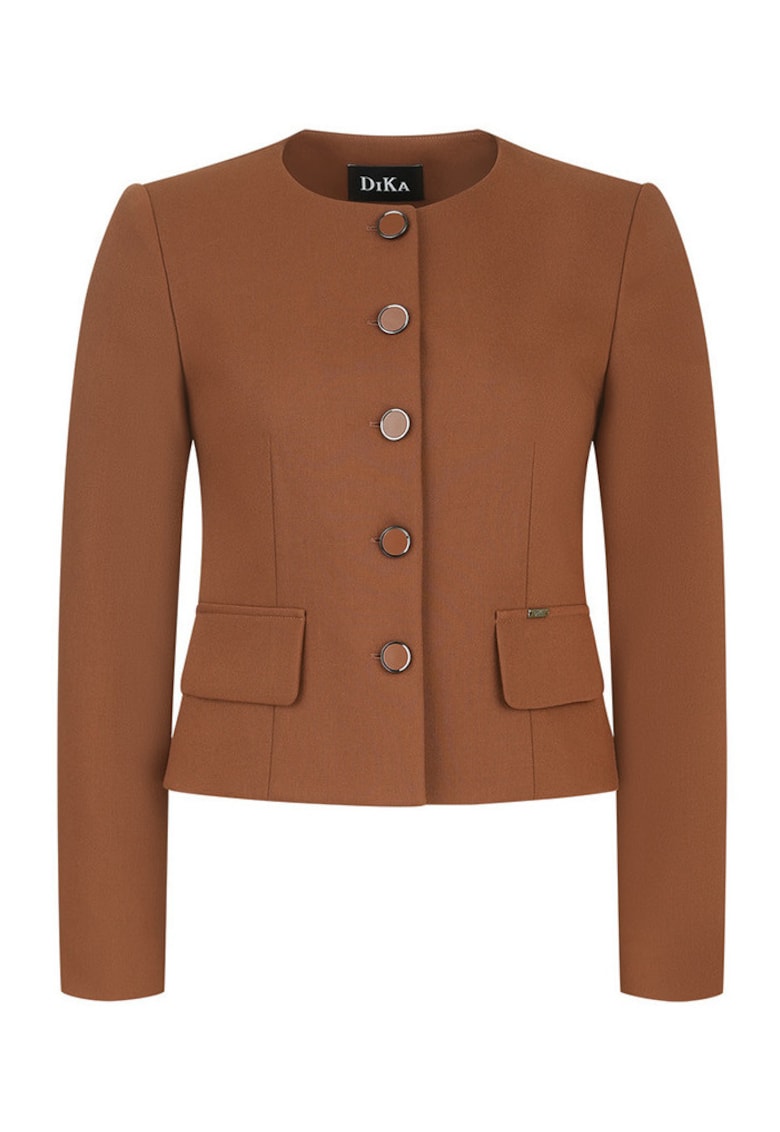 Едноцветно сако с кръгло деколте DiKa
