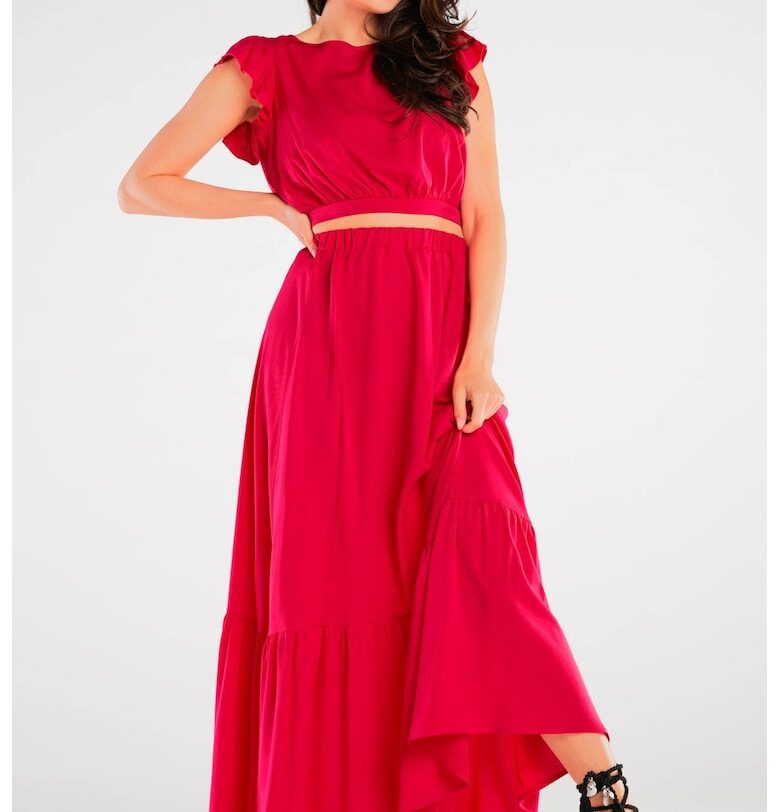 Ежедневна блуза от вискоза с къс ръкав A429 awama