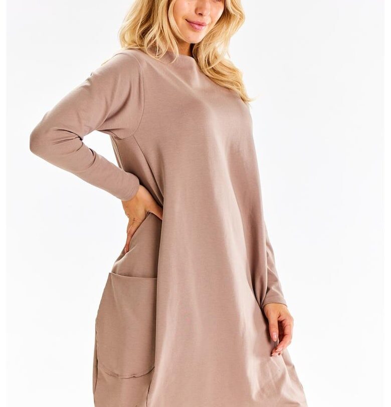 Ежедневна миди рокля с дълги ръкави InfiniteYou