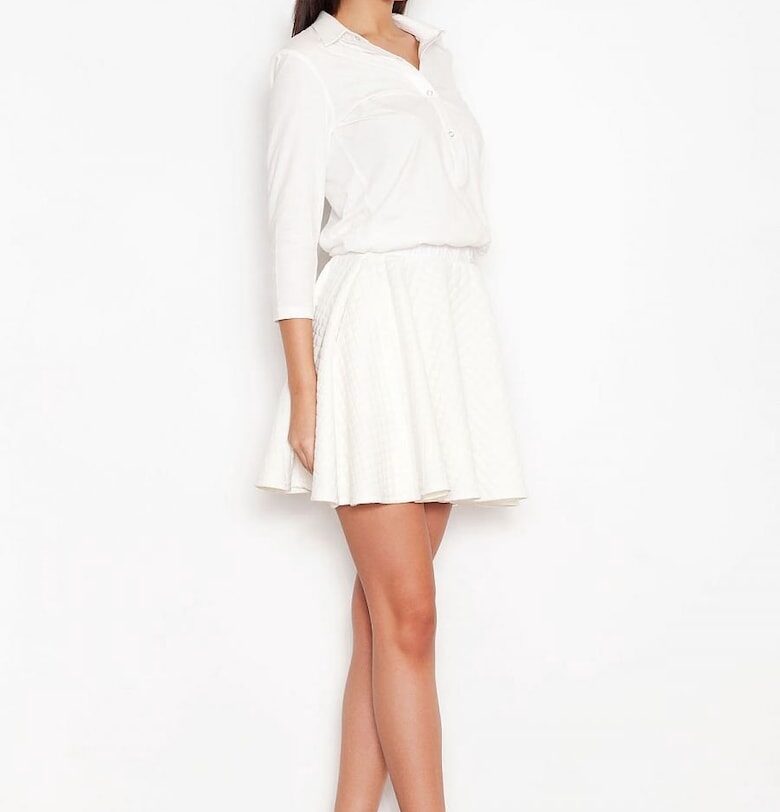 Ежедневна рокля  ежедневна - удобна - лека материя - бяла KATRUS