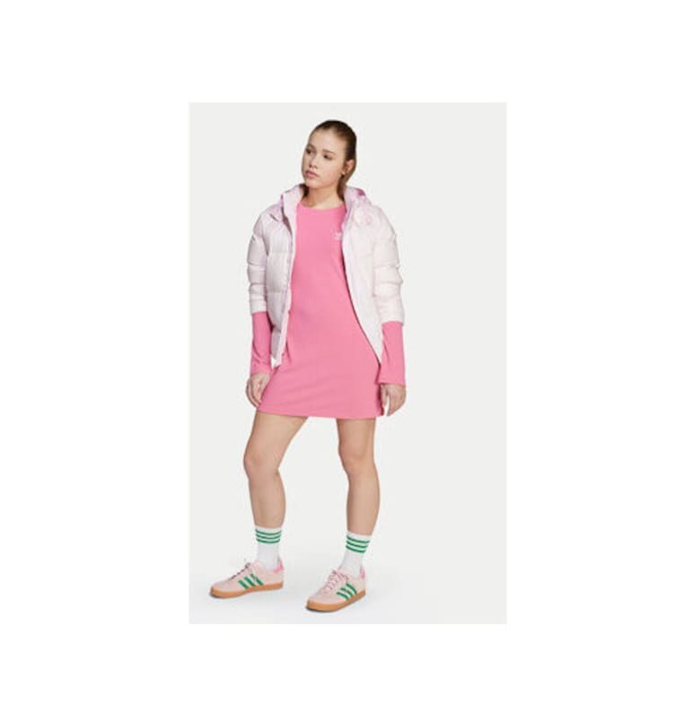 Ежедневна рокля с дълги ръкави и принт с лого adidas