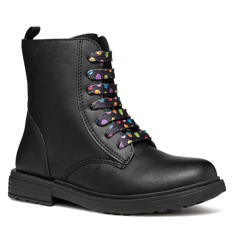 Ежедневни боти за момиче  полиуретан - черни Geox