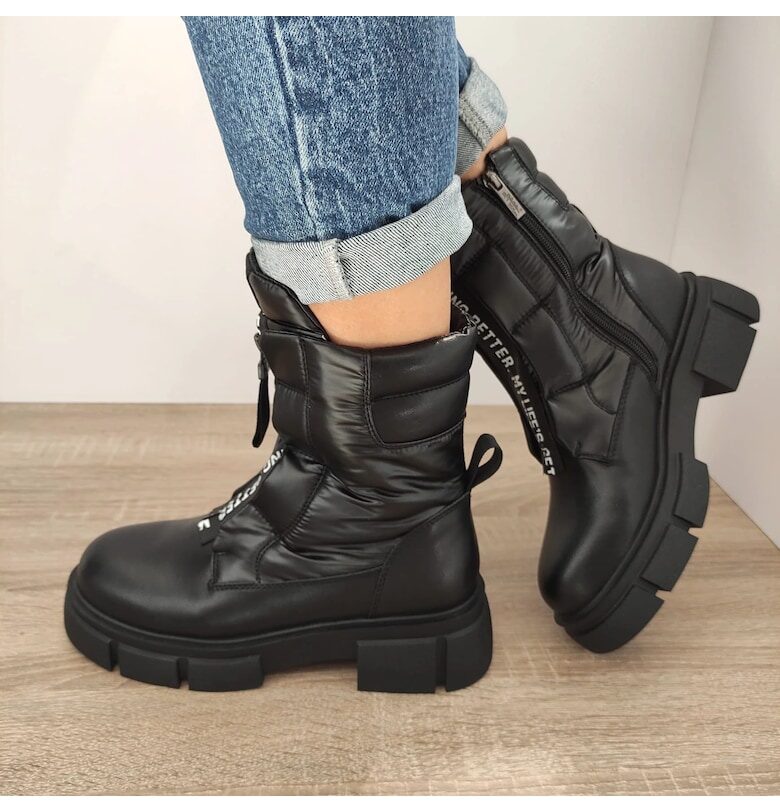 Ежедневни дамски ботуши  30004B 01-Z - черни Pass