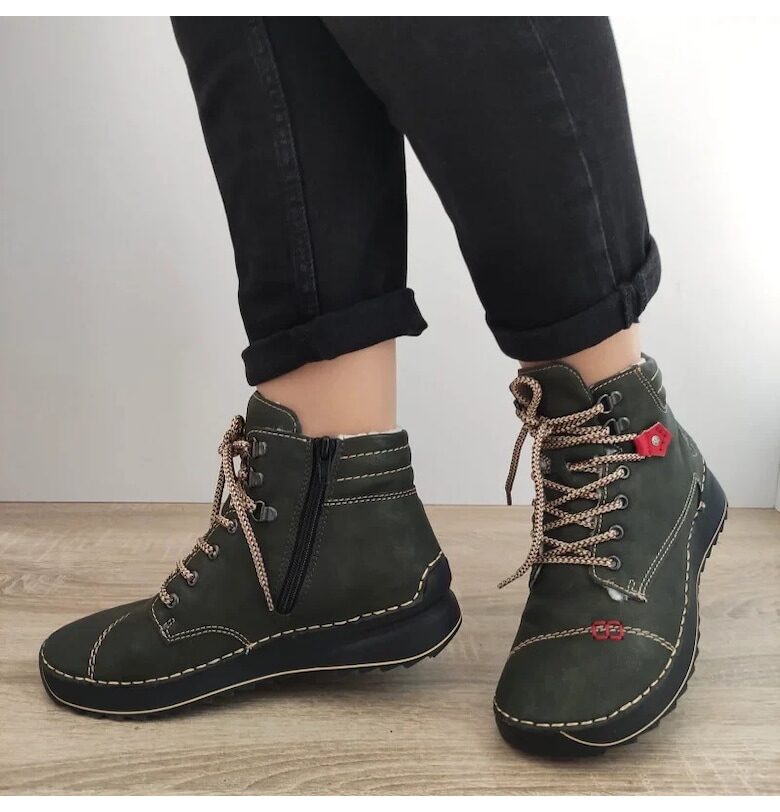 Ежедневни дамски ботуши  51545-54 зелено - зелено Rieker