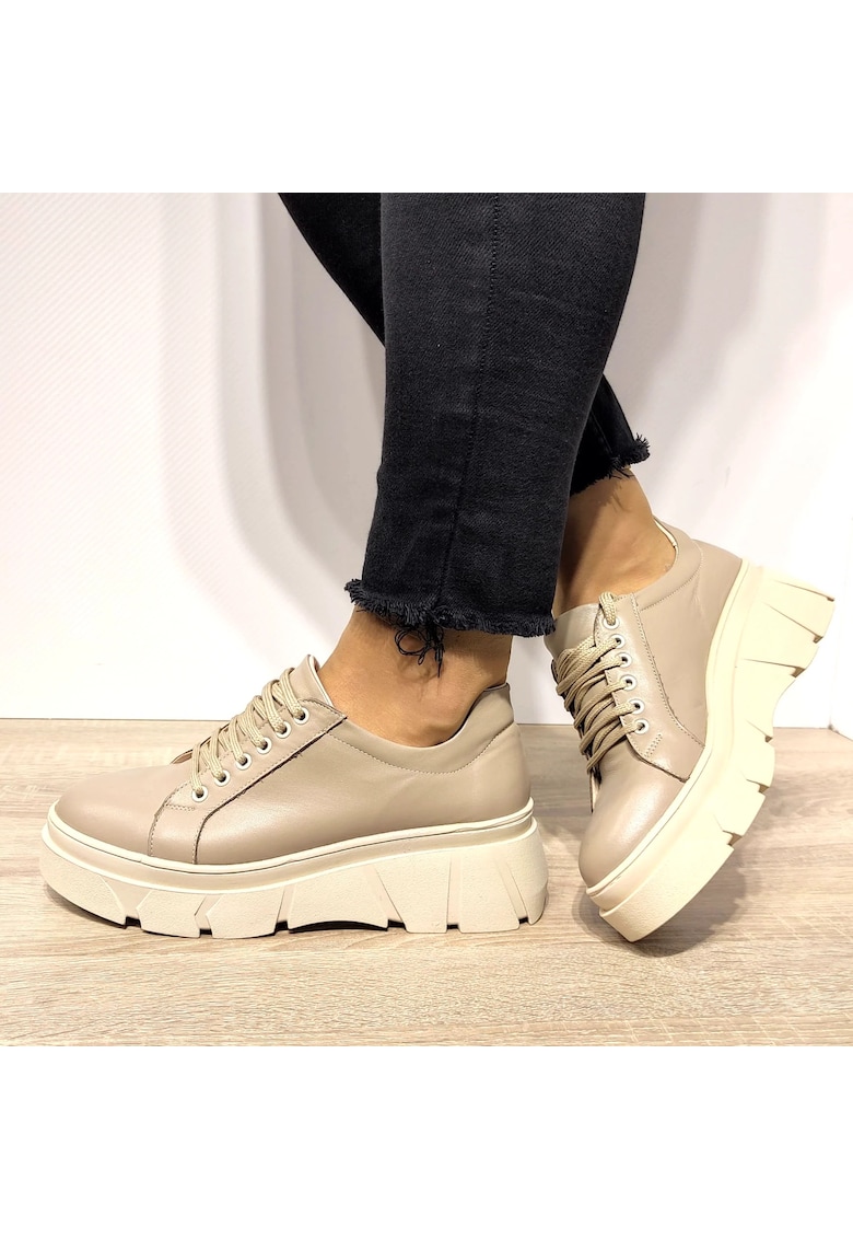 Ежедневни дамски обувки 1649-8 бежово - бежово PERLLA