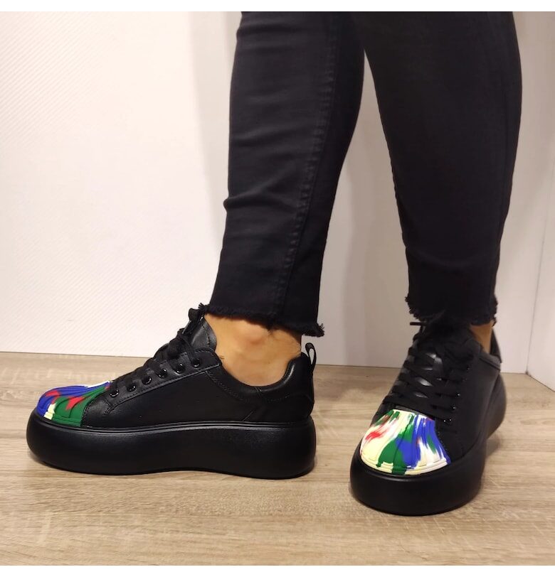 Ежедневни дамски обувки  88135 Черен + Цвят - Черен FRANCO GERARDO