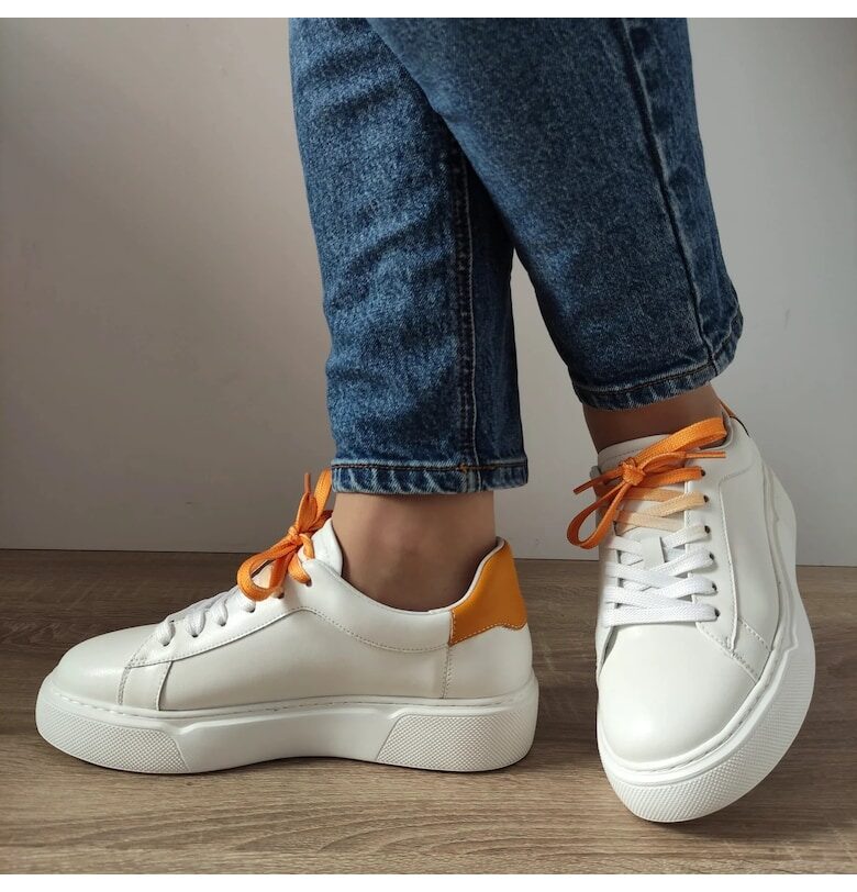 Ежедневни дамски обувки Rb2235-10 бели с жълто - бяло + жълто FRANCO GERARDO