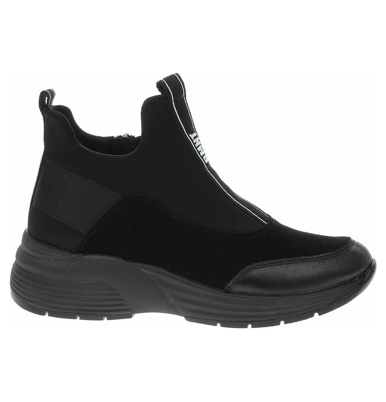 Ежедневни дамски обувки -  кожа/текстил - черни Remonte