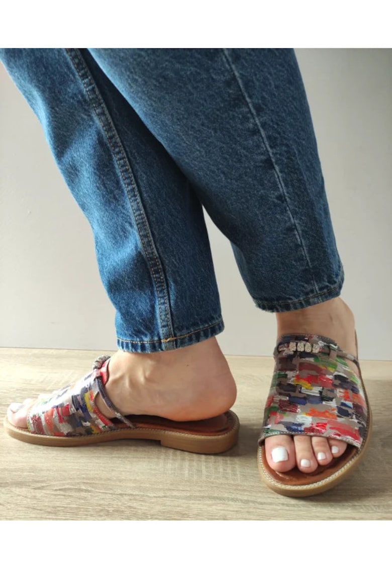 Ежедневни дамски сабо 10993 Многоцветни - Сиви DOGATI