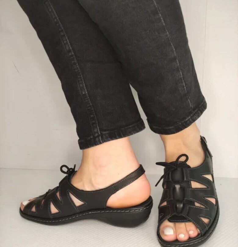 Ежедневни дамски сандали  0904Pt Paris 01-N - черни Suave