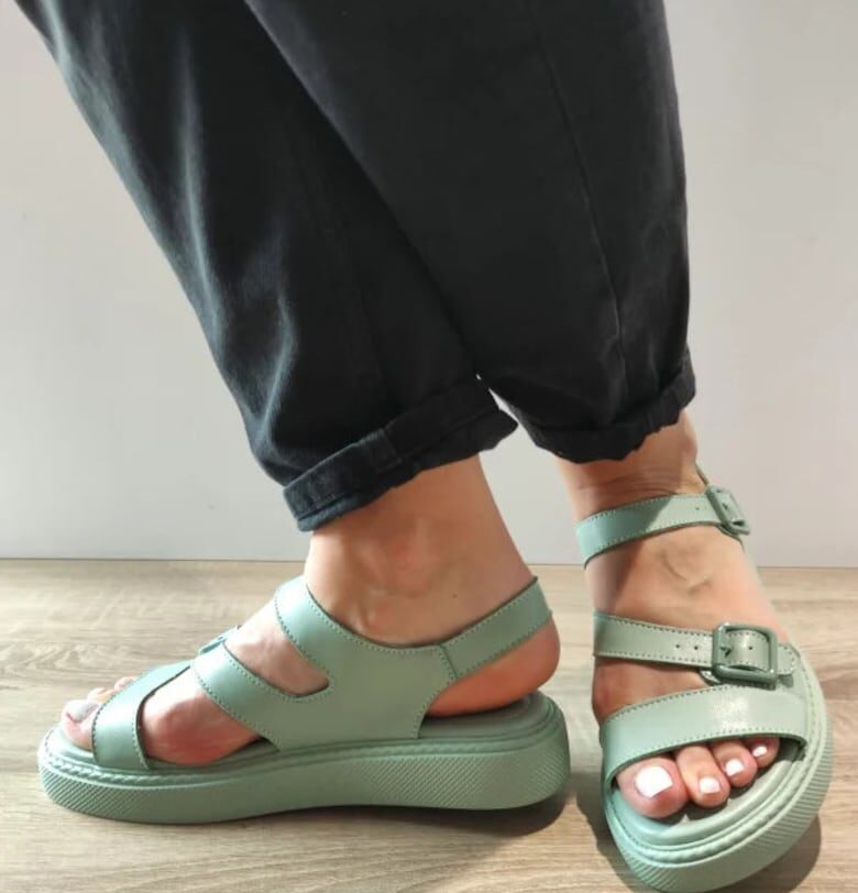 Ежедневни дамски сандали  K247-1 ментово зелени - зелени FORMAZIONE