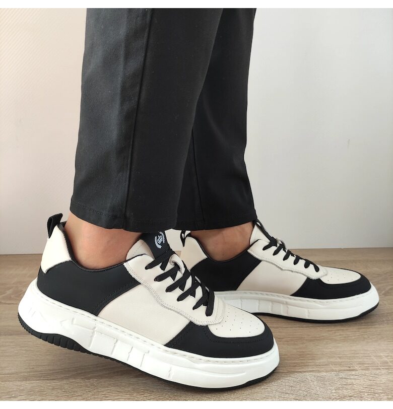 Ежедневни мъжки обувки  8268 Бяло с черно - Бяло с черно FRANCO GERARDO