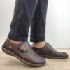 Ежедневни мъжки перфорирани обувки 98383 Dark Brown - Кафяви Nicolis