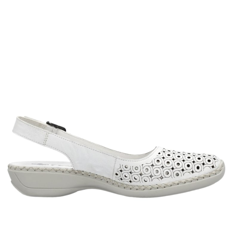 Ежедневни обувки - дамски -  ANTISTRESS - 41350-80 бели - естествена кожа Rieker