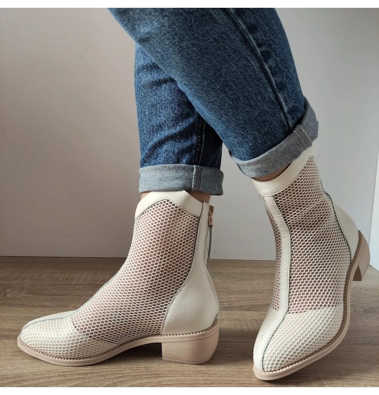 Ежедневни перфорирани обувки Дамски  630037 Beige - 37 - Beige FORMAZIONE