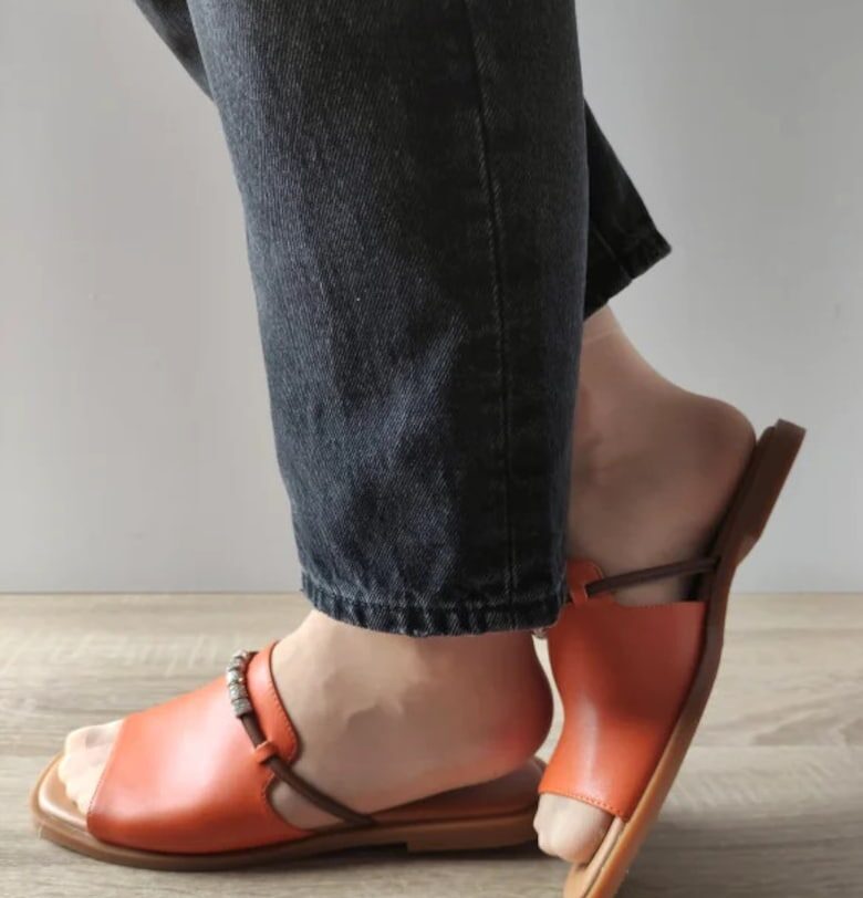 Ежедневни сабо дамски  460016D 11-N оранжеви - оранжев Pass