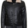 Екологично кожено яке  AD6730PM - Черен Alessandro Dell Acqua
