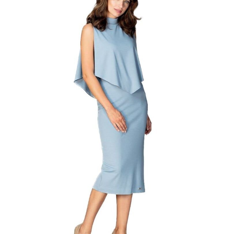 Елегантна дамска рокля - Ленитиф - Марста - светло синя Lenitif